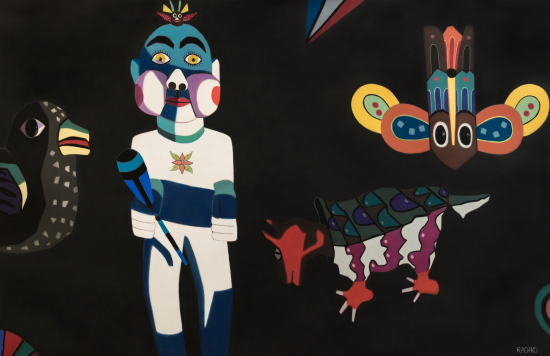 "White Star" 2016, Soft Pastel on Paper, 38"×58"